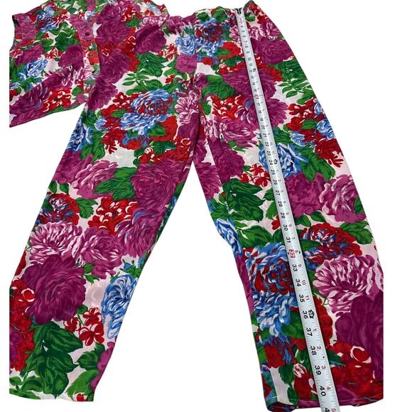 Victoria’s Secret Women’s Medium Vintage Gold Label Floral 2 Piece Set Pajamas - Picture 10 of 11